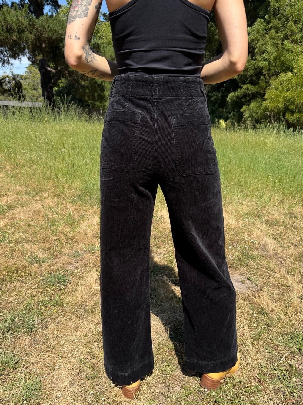 Maeve Colette black corduroy wide leg pants - Picture 9 of 9